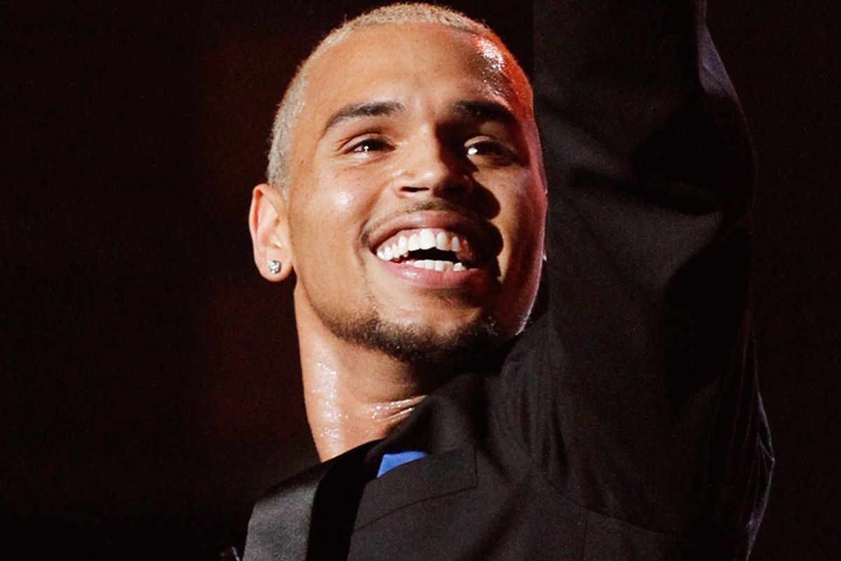 Chris Brown's mouth gets him into trouble again.