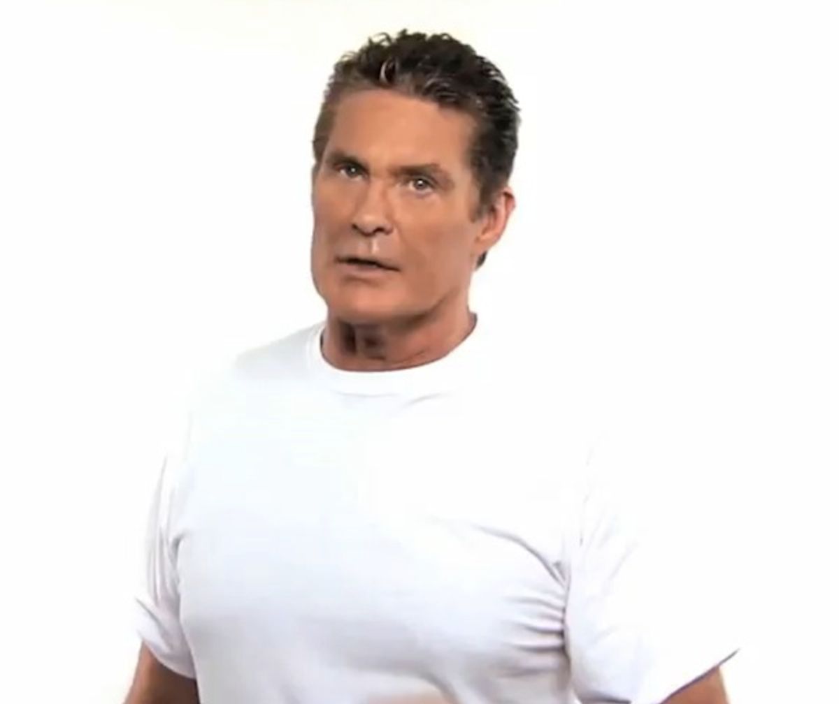 David Hasselhoff for the NOH8 Campaign, protesting the ban on gay marriage    