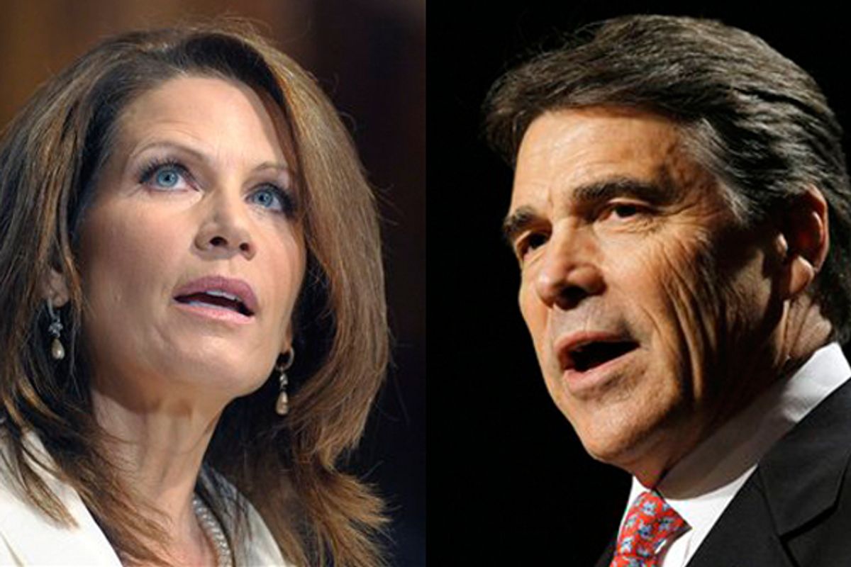 Michele Bachmann and Rick Perry