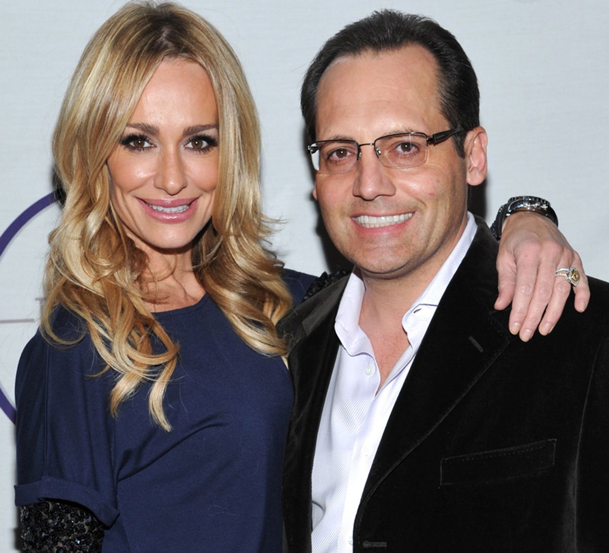 FILE - In this Feb. 5,2011 file photo, television personality Taylor Armstrong, left, and husband Russell Armstrong attend a Super Bowl party in Dallas, Texas. Russell Armstrong, the estranged husband of "Real Housewives of Beverly Hills" star Taylor Armstrong, has been found dead in his Los Angeles home. (AP Photo/Evan Agostini,File) (Evan Agostini)