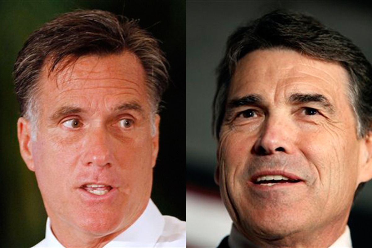 Mitt Romney and Gov. Rick Perry (AP)