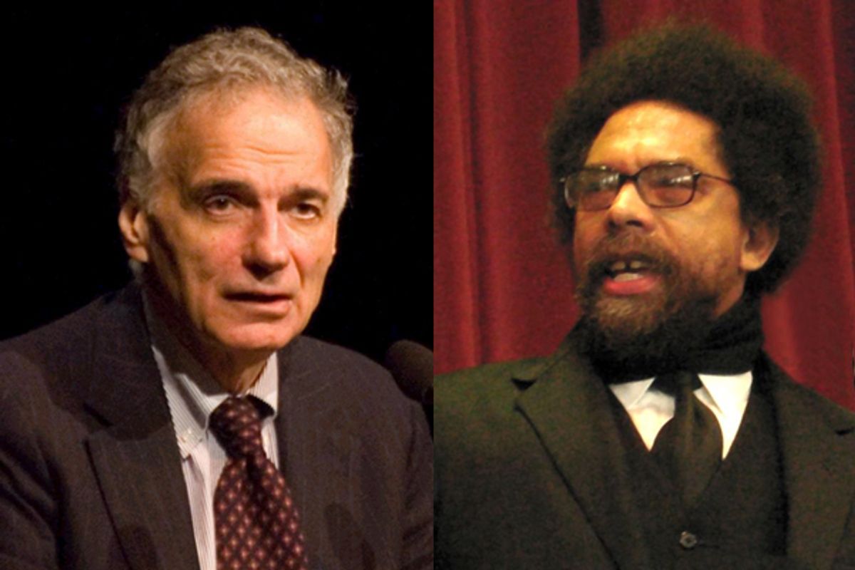 Ralph Nader and Cornel West