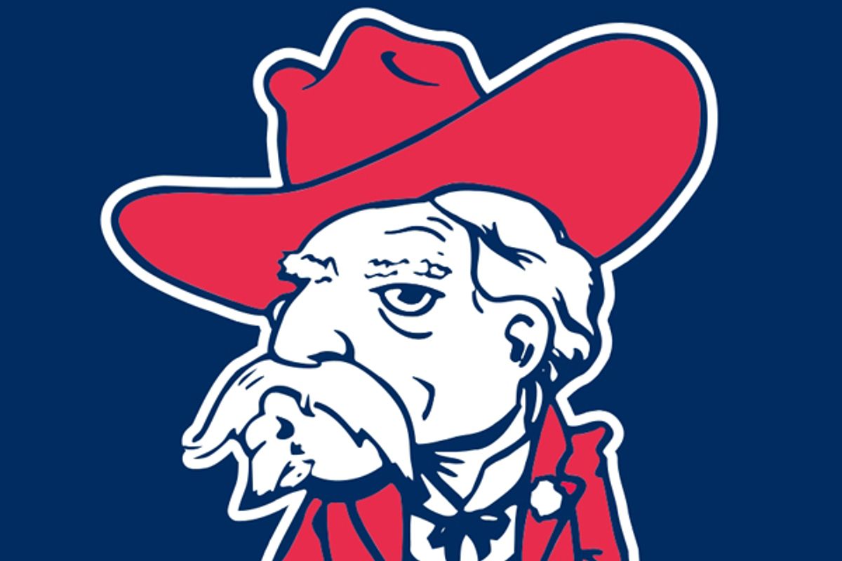 "Colonel Reb," former mascot for the University of Mississippi co...
