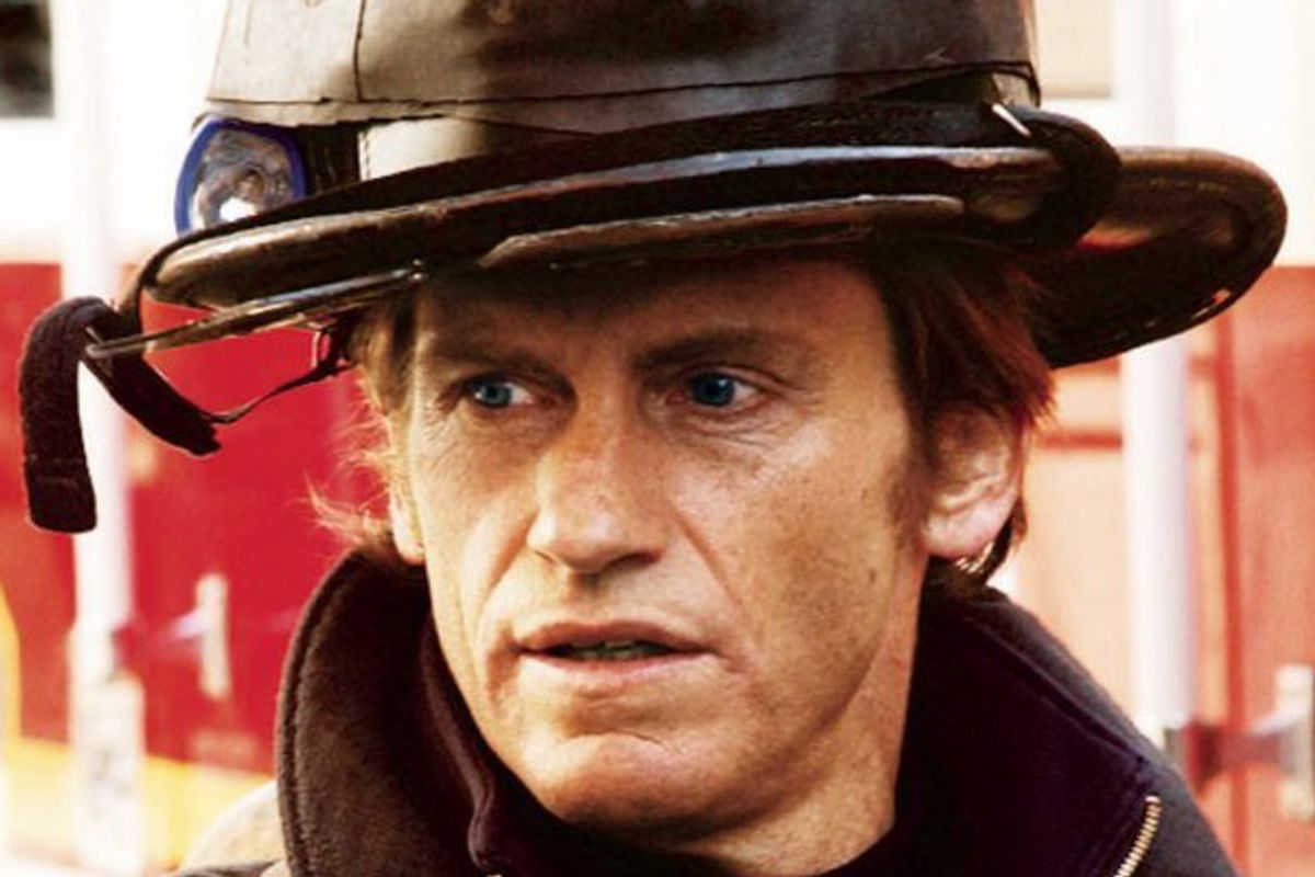 Young man and fire: Denis Leary in the first episode of "Rescue Me" from summer, 2004. 