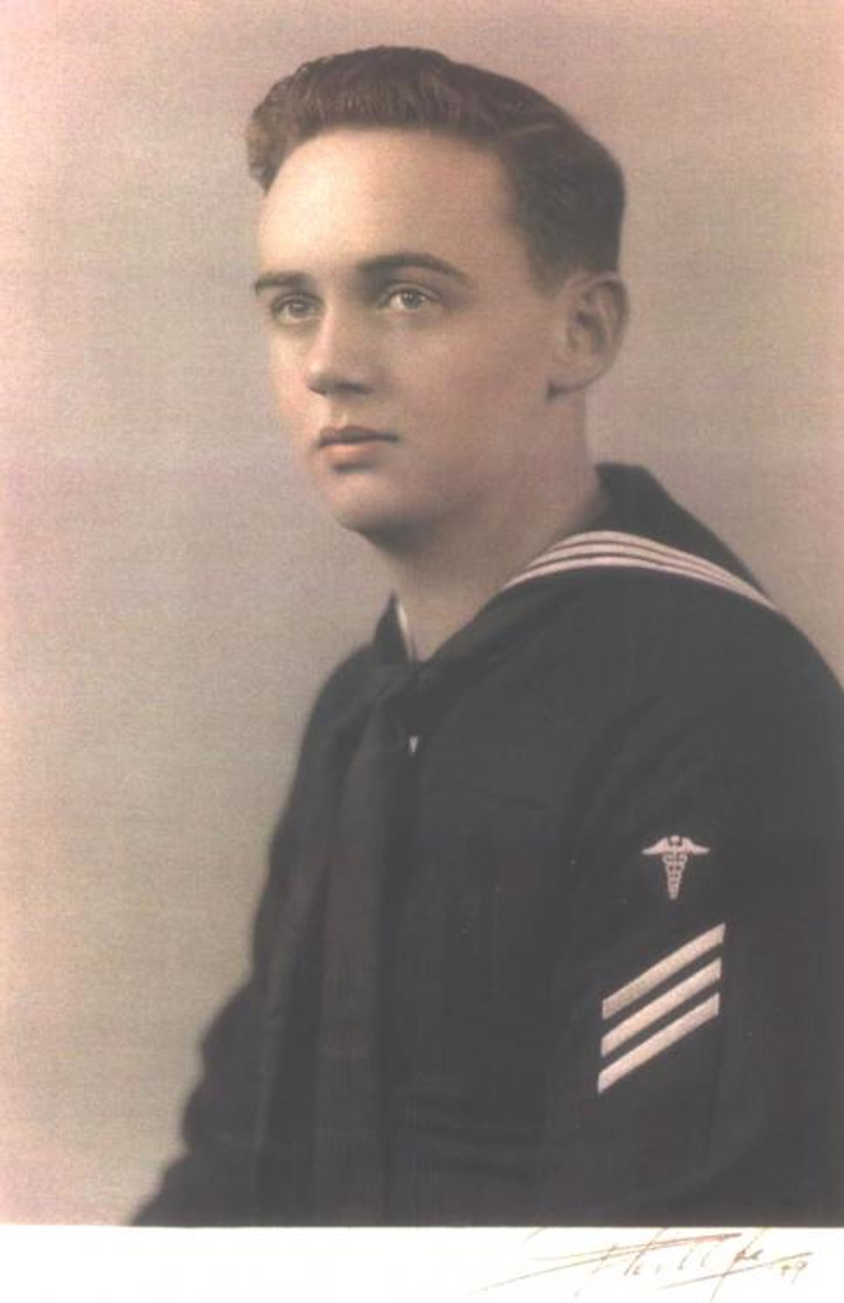 The author's father at 19
