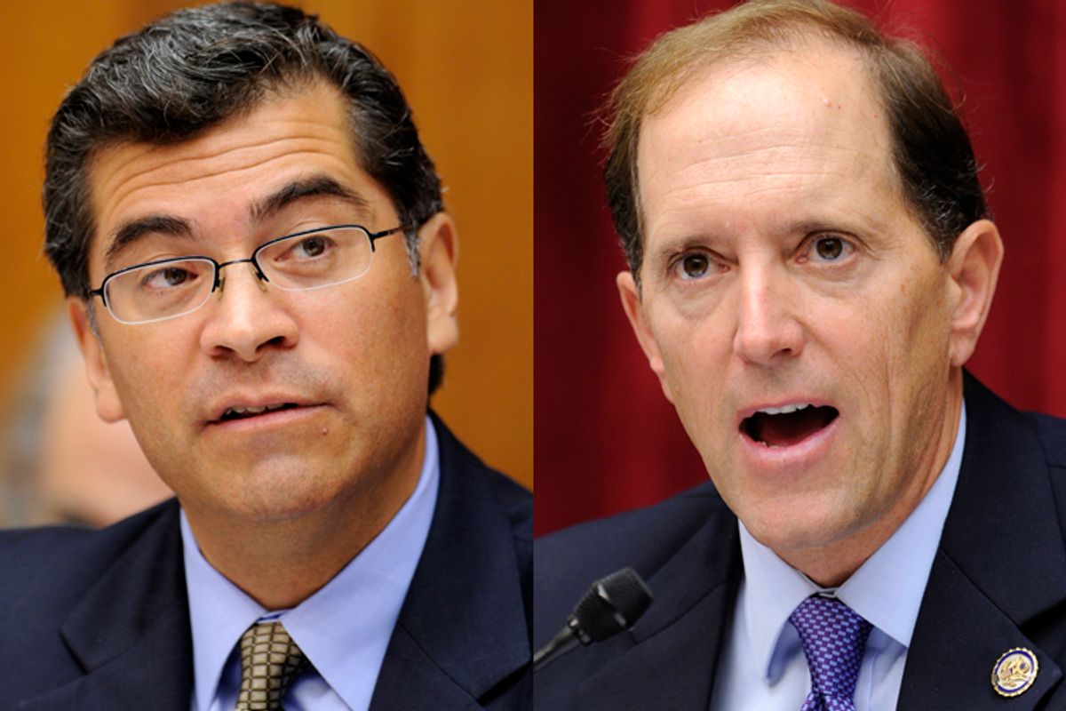 Reps. Xavier Becerra and Dave Camp       (Mike Theiler / Reuters)