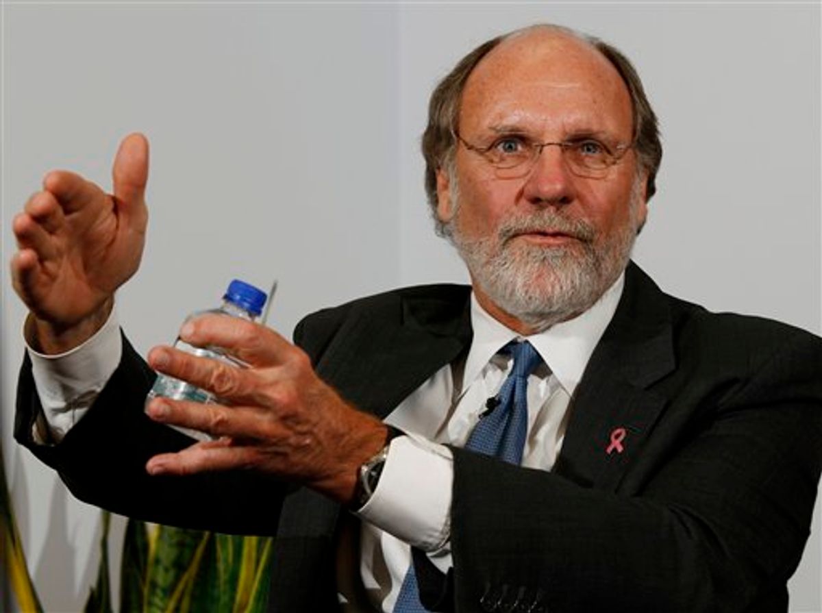 Former New Jersey Gov. Jon S. Corzine answers a question during an interview with the Associated Press, in Trenton, N.J., in 2009.     (AP/Mel Evans)
