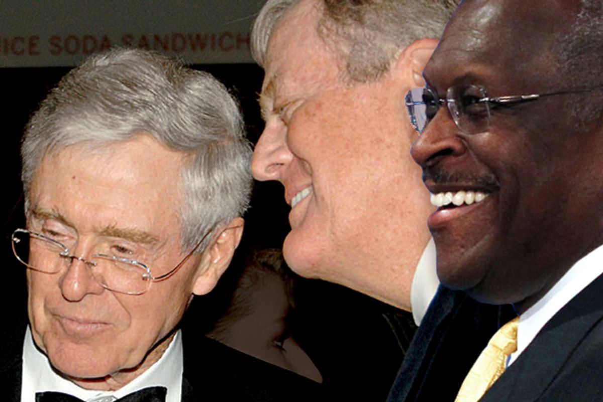 The Koch brothers and Herman Cain         (Reuters)