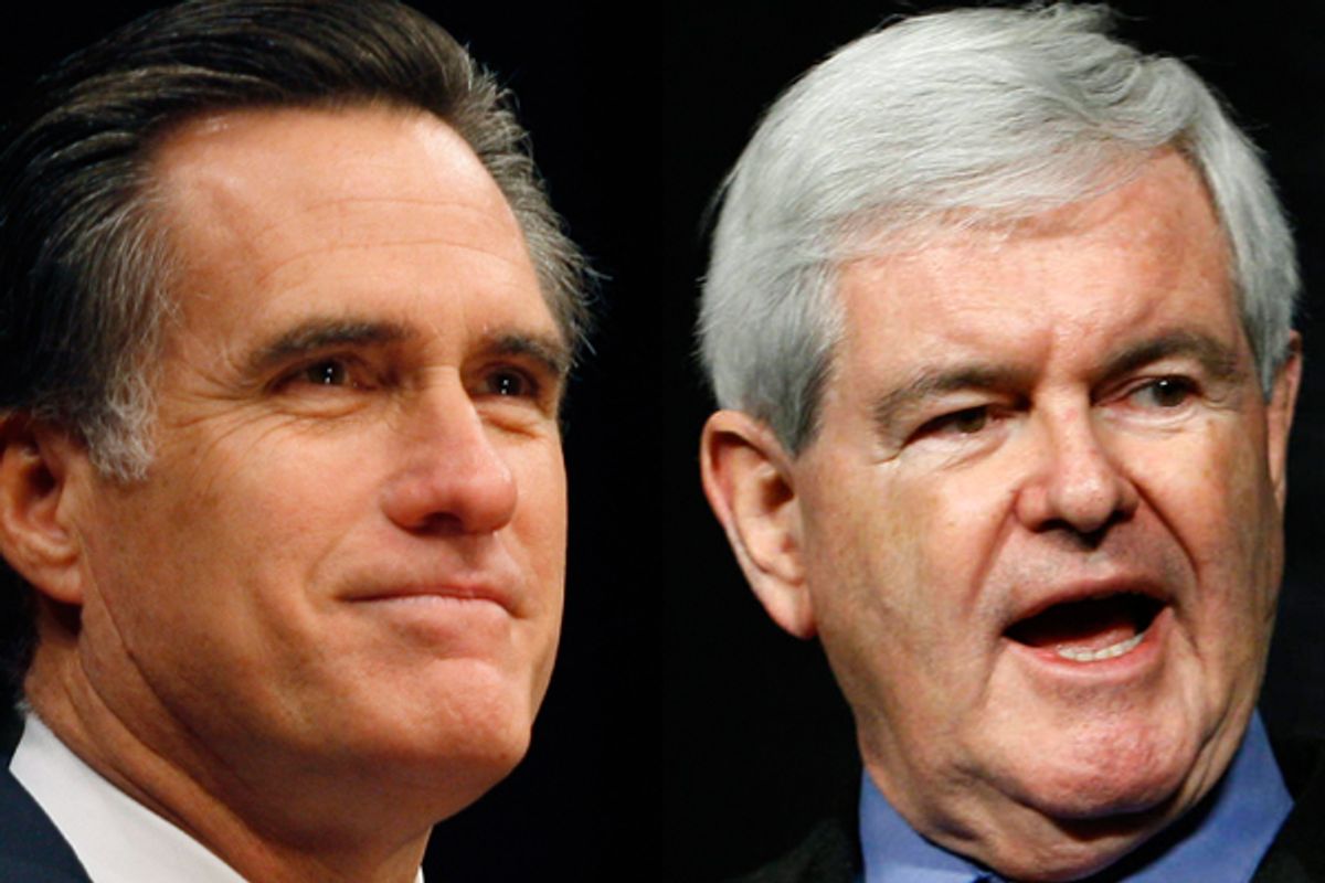 Mitt Romney and Newt Gingrich (AP)