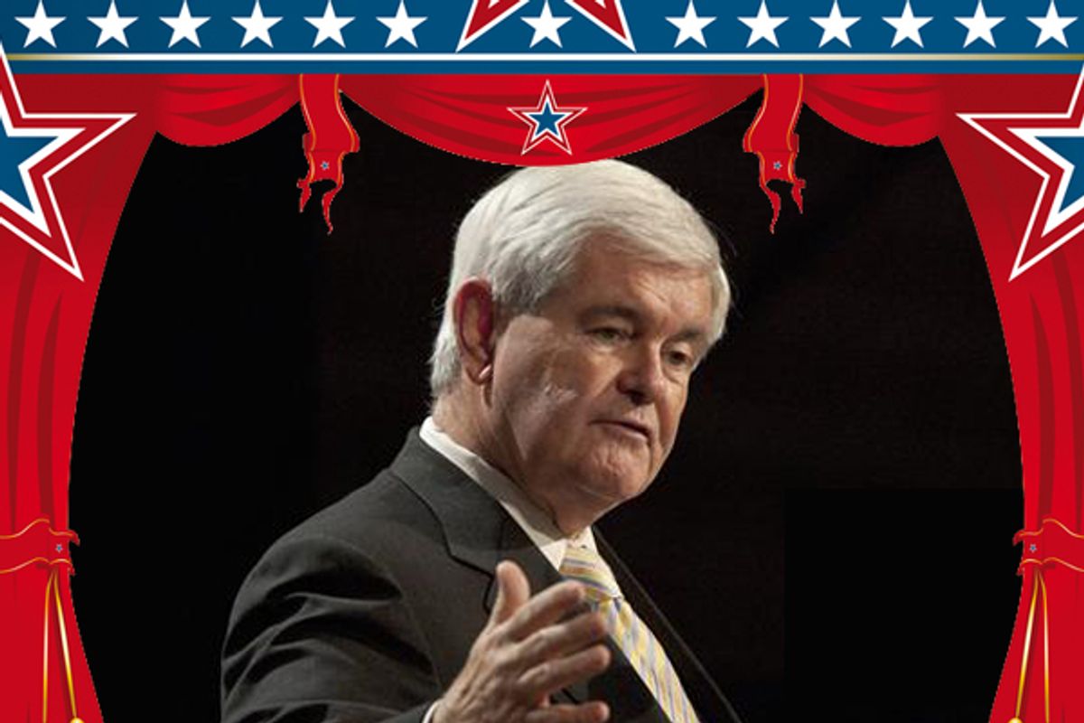 Newt Gingrich  (AP/<a href='http://www.shutterstock.com/gallery-201133p1.html'>Christophe Boisson</a> via <a href='http://www.shutterstock.com/'>Shutterstock</a>)
