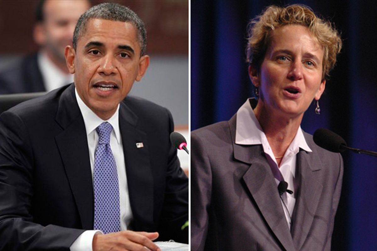 Barack Obama and SEIU president Mary Kay Henry  (AP/SEIU)