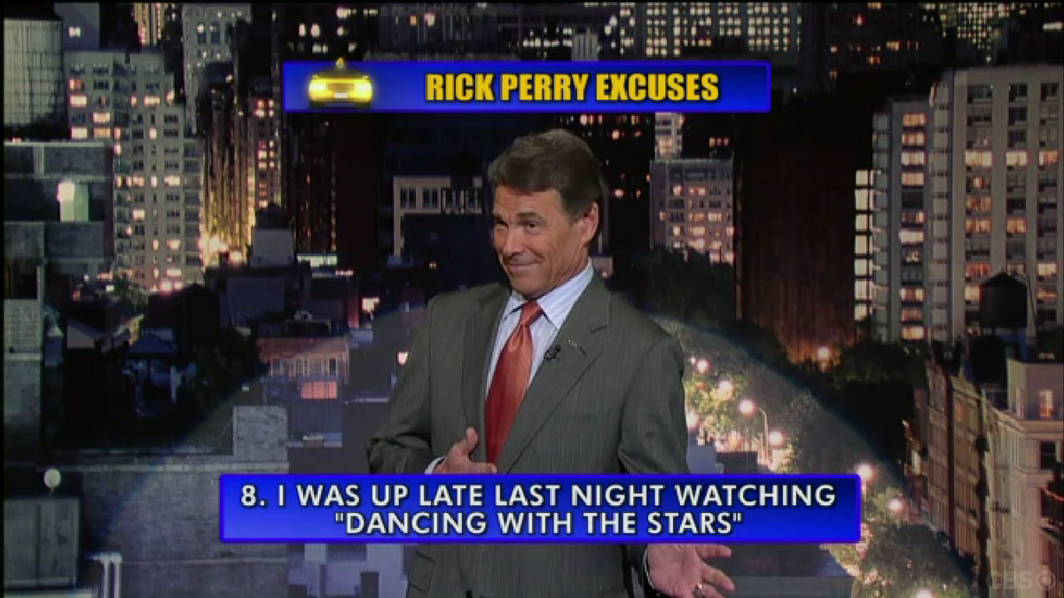  Rick Perry on "The Late Show"   (CBS.com)
