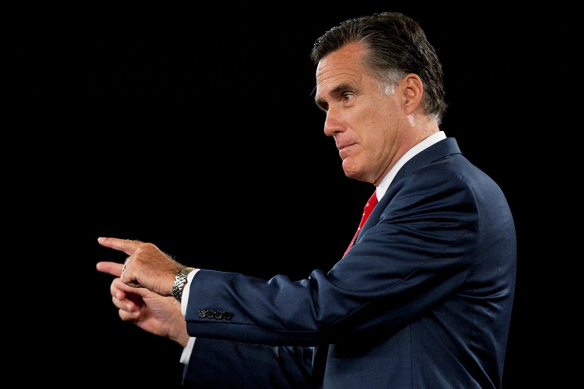 U.S. Republican presidential candidate and former Massachusetts Governor Mitt Romney   (Chris Keane / Reuters)