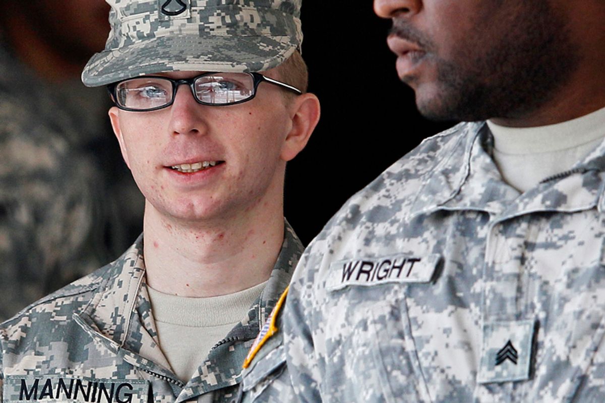 Army Pfc. Bradley Manning on trial  (AP/Patrick Semansky)