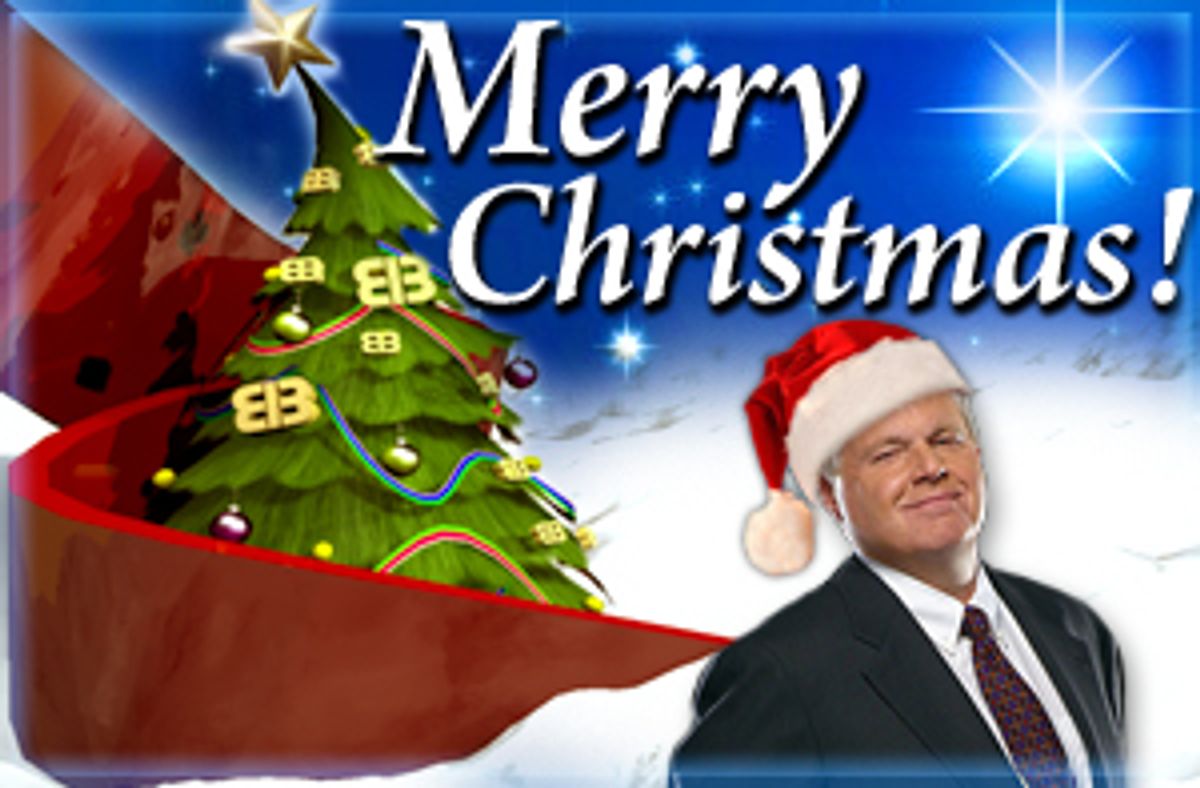   Rush celebrates Jesus' birthday by ignoring his gospel     (rushlimbaugh.com)