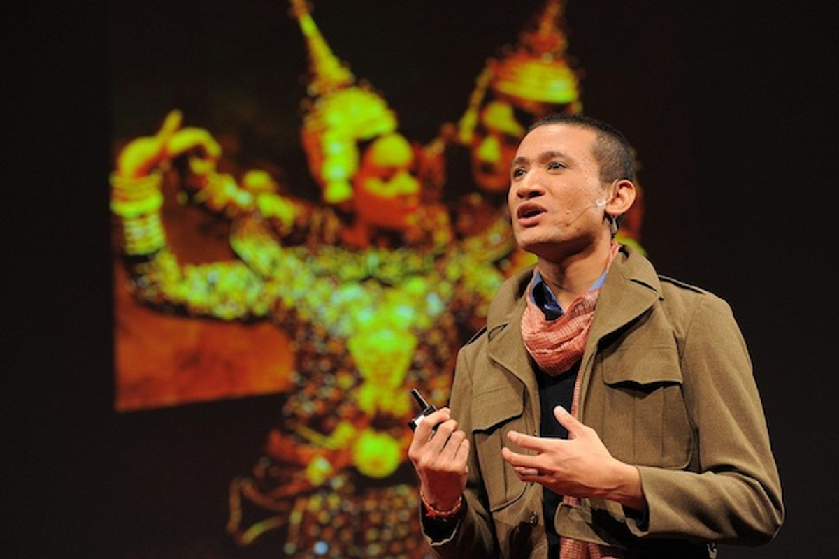 The author speaks at the 2011 TED Conference about his choreography, framing his political dance works within the tradition of devotional art     (James Duncan Davidson)