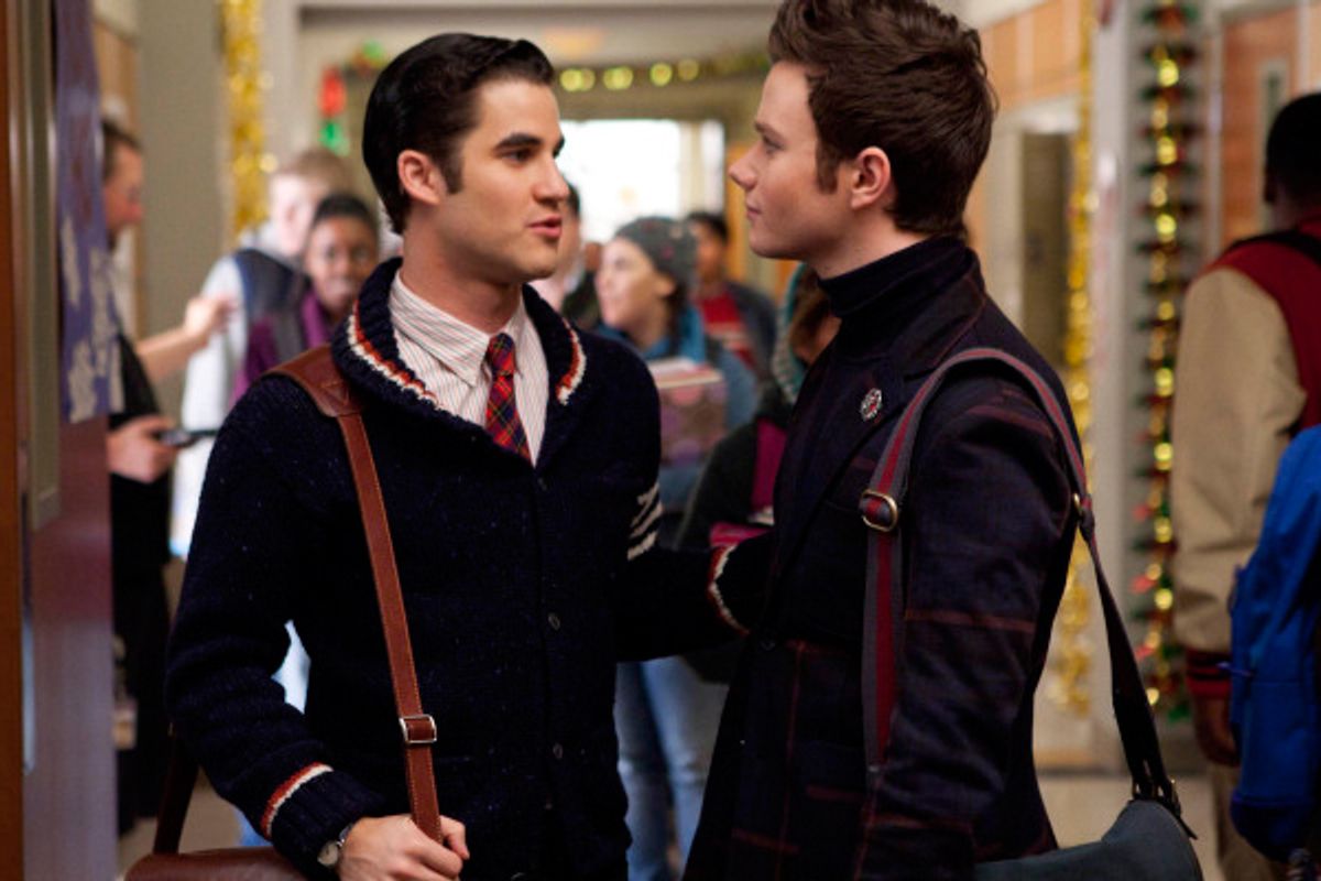 Darren Criss and Chris Colfer on Tuesday night's "Glee" 