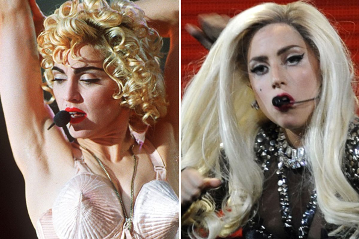 Madonna and Lady Gaga    (AP)