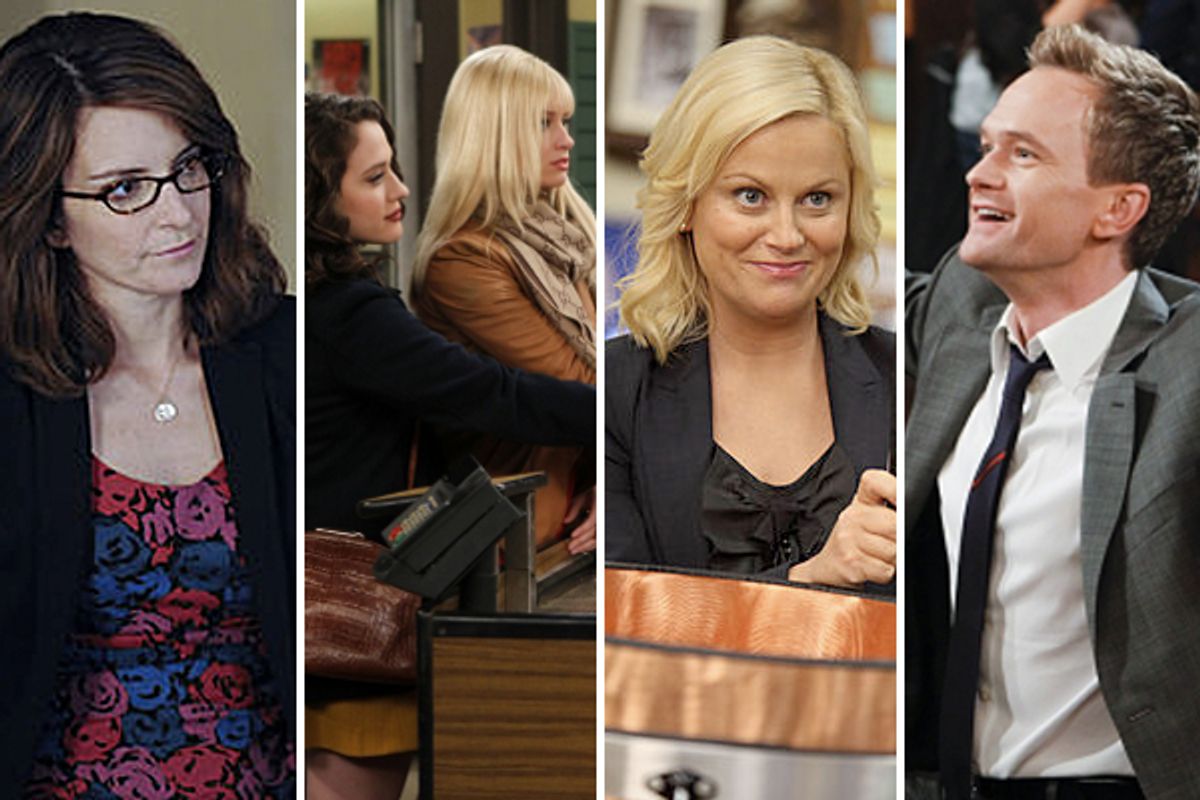  30 Rock, Two Broke Girls, Parks and Rec, How I Met Your Mother           