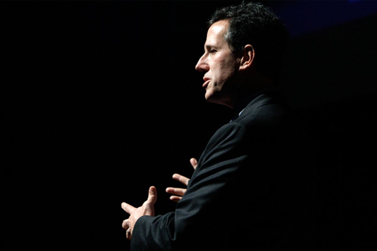  Rick Santorum, Augustinian moralist     (AP)