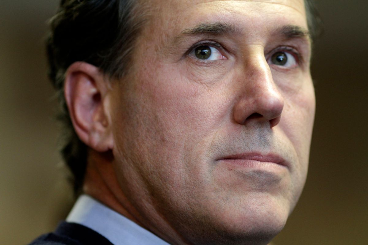 Republican presidential candidate Rick Santorum    (John Gress / Reuters)