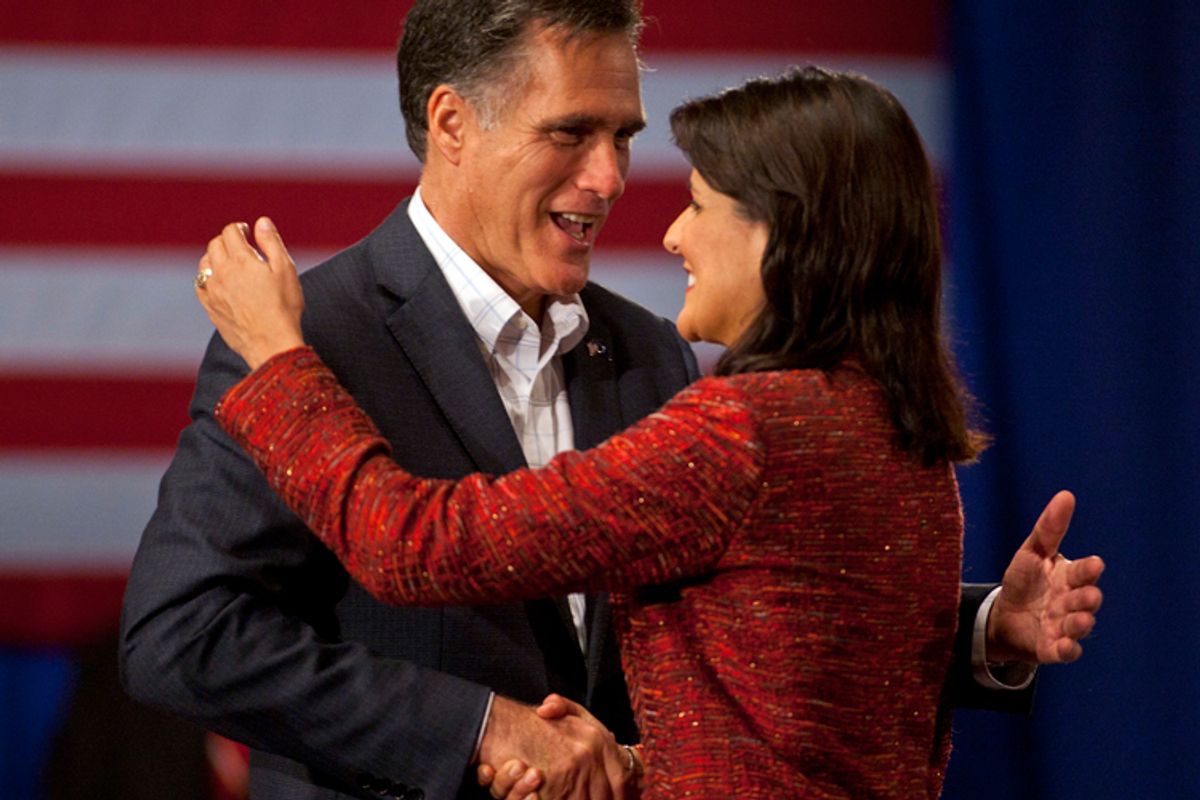 Mitt Romney and South Carolina Gov. Nikki Haley       (Â© Chris Keane / Reuters)