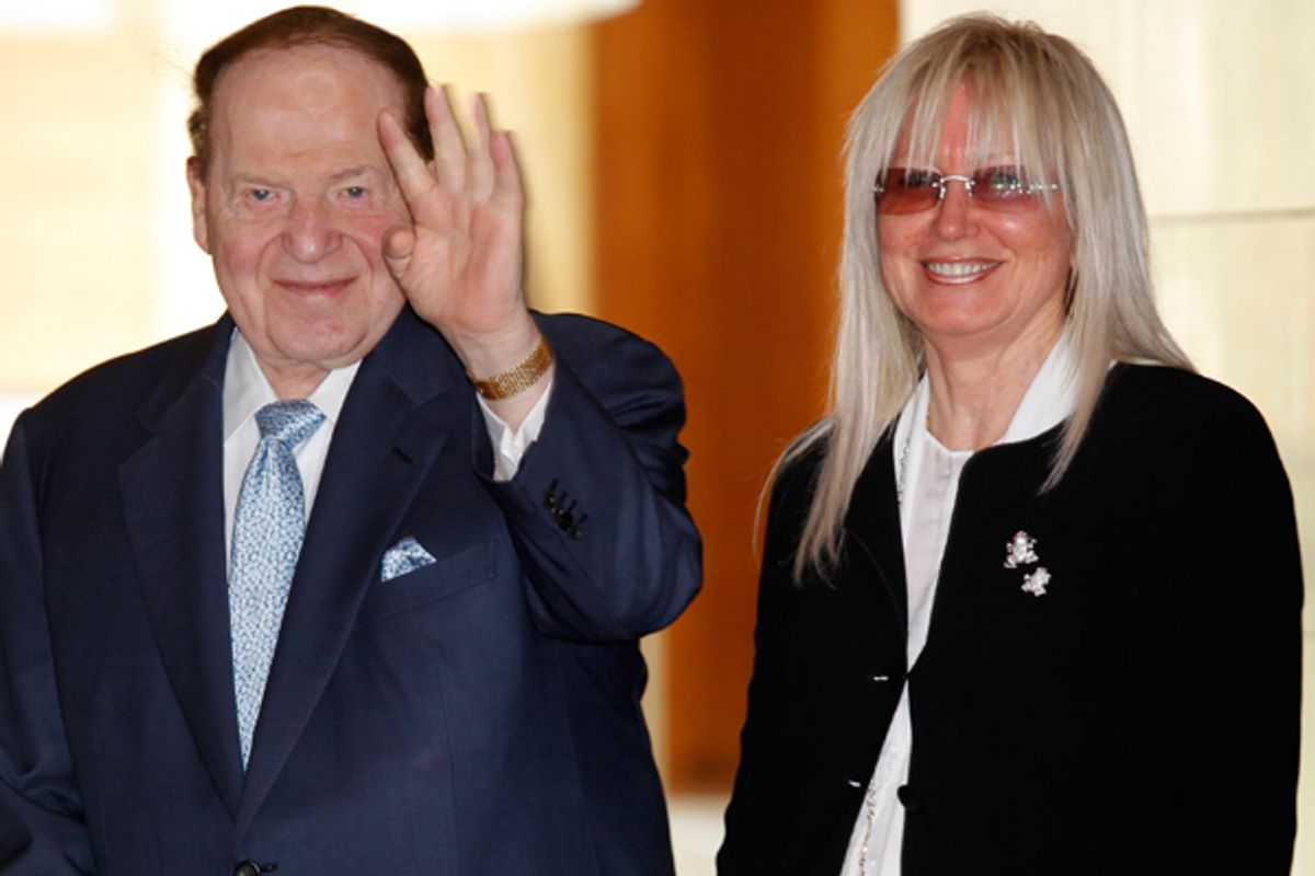 Sheldon Adelson and his wife Miriam Ochsorn Adelson    (AP/Vincent Yu)