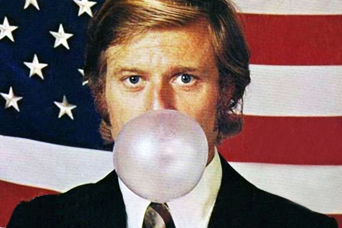 Robert Redford in "The Candidate" (recommended by Gwen Ifill).
