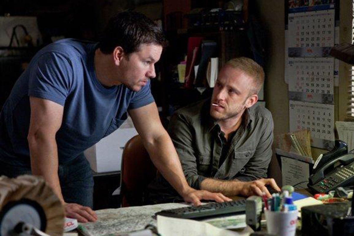 Mark Wahlberg and Ben Foster in "Contraband"  