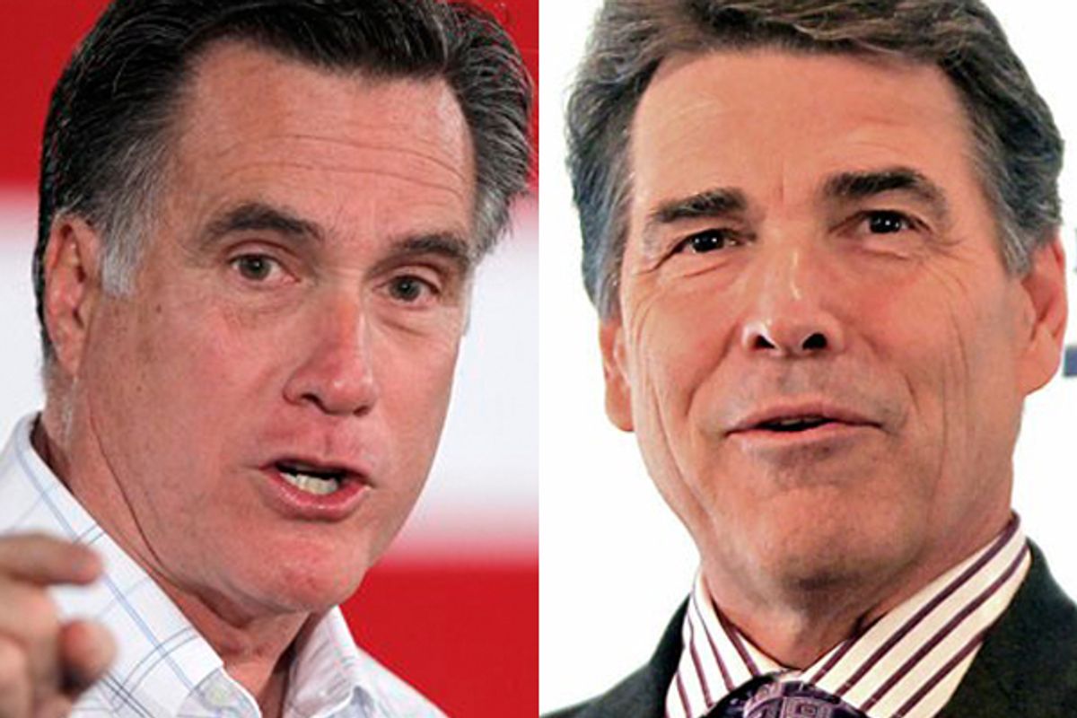 Mitt Romney and Rick Perry     (AP)