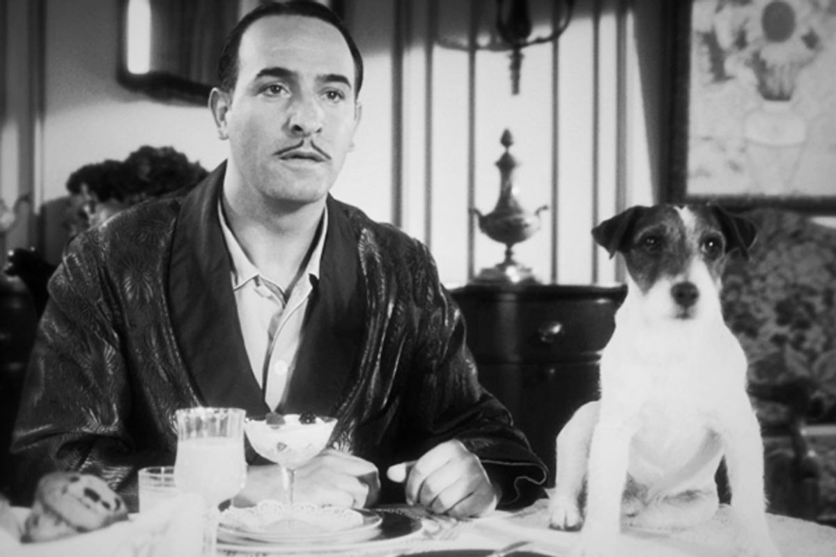 Jean Dujardin and Uggie in "The Artist" 