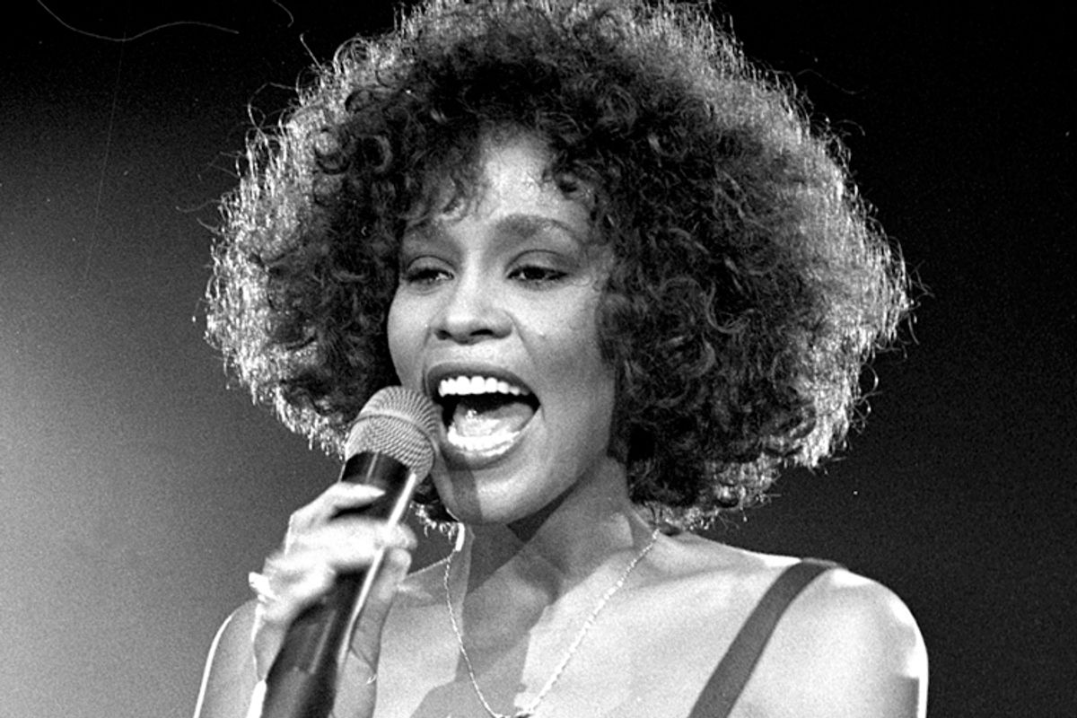 Singer Whitney Houston performs in concert at Wembley Stadium in London on May 5, 1988    (Reuters)