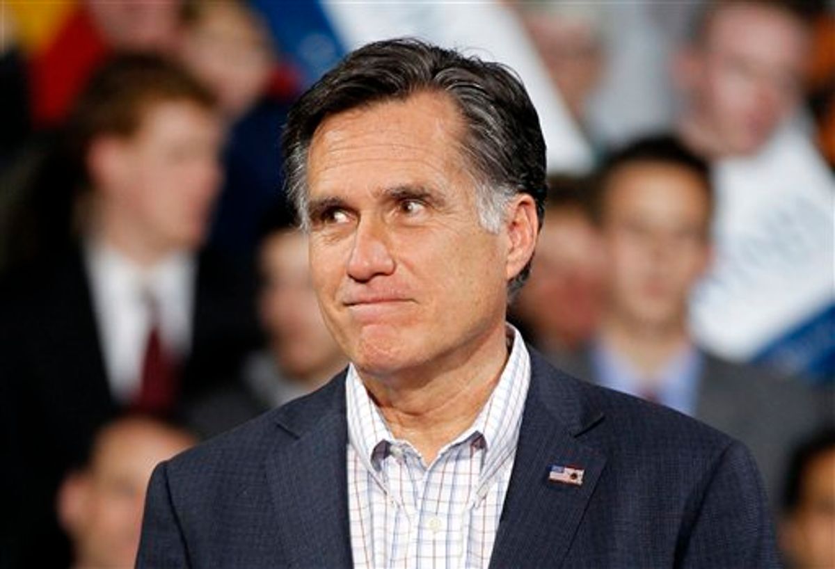 Republican presidential candidate, former Massachusetts Gov. Mitt Romney      (AP)