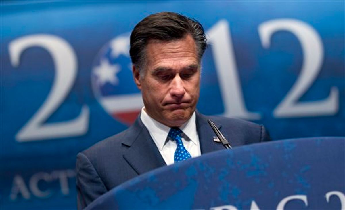 Republican presidential candidate, former Massachusetts Gov. Mitt Romney     (AP)