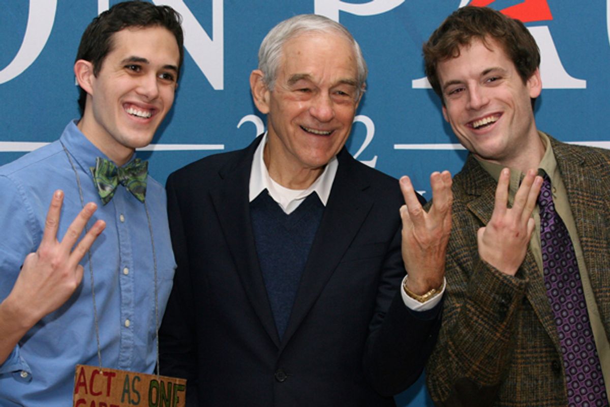 Ron Paul and friends    (Reuters/Joel Page)