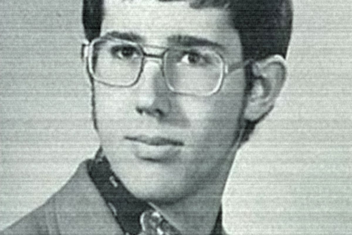 RIck Santorum in his 1976 high school yearbook photo.  