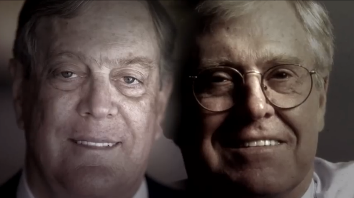  Screenshot from the "Koch Brothers Exposed" trailer                  (Screenshot from the "Koch Brothers Exposed" trailer)