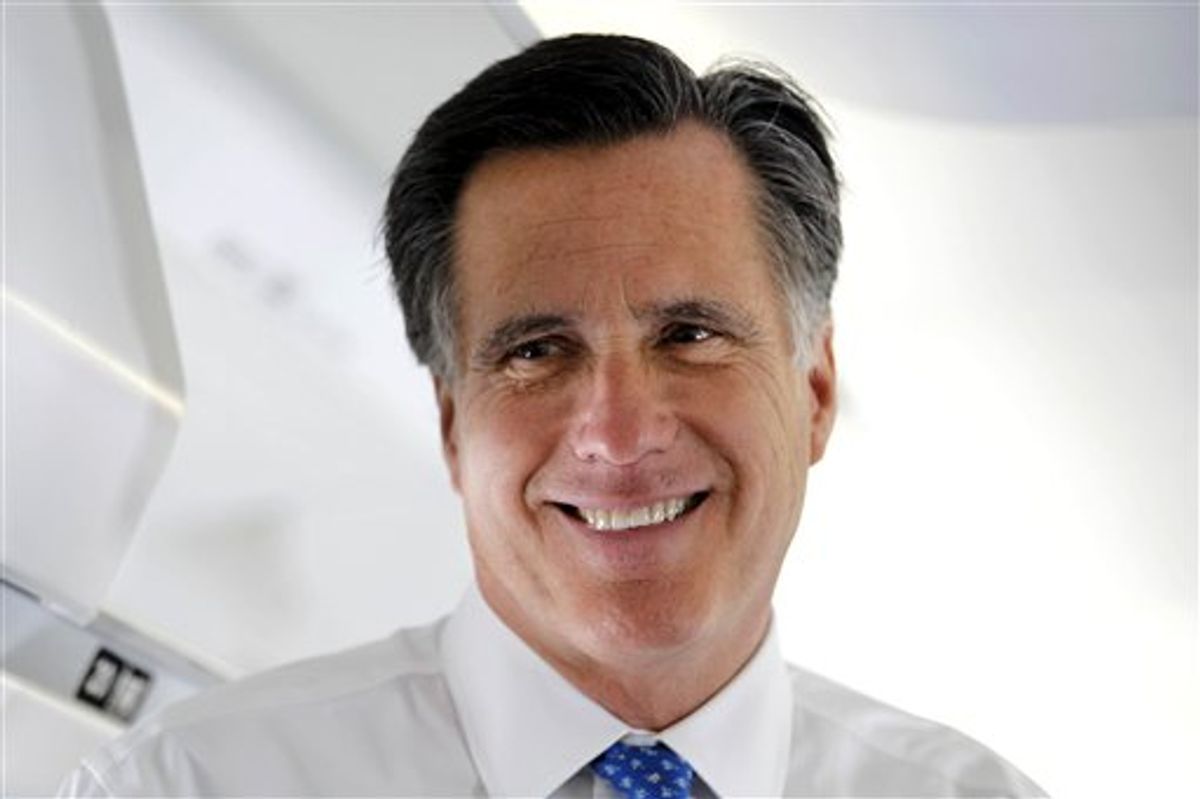 Mitt Romney happy enough on Super Tuesday      (AP)