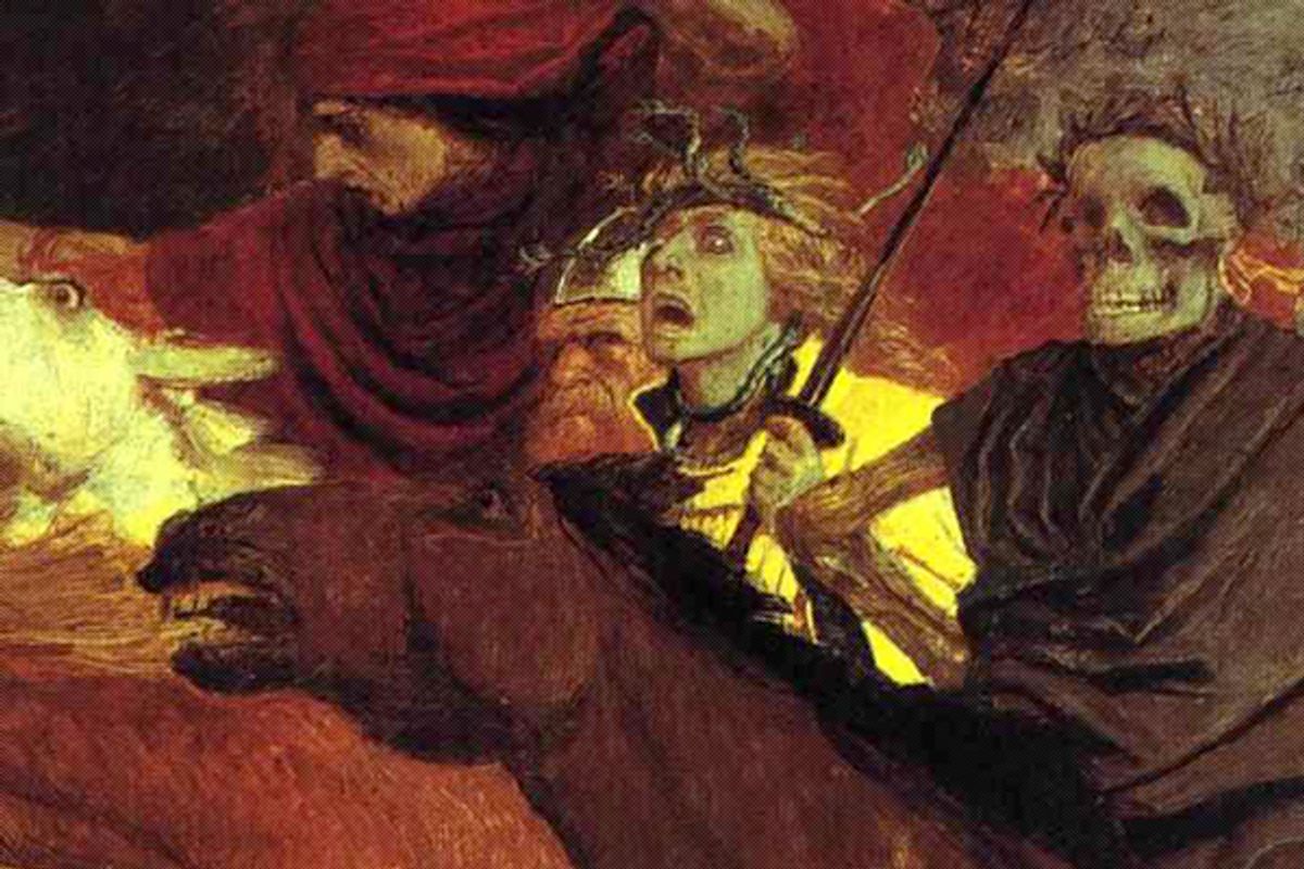  A detail from Arnold Böcklin's Der Krieg      (<a href="http://commons.wikimedia.org/wiki/File:Arnold_Böcklin_Der_Krieg.jpg">Wikipedia</a>)