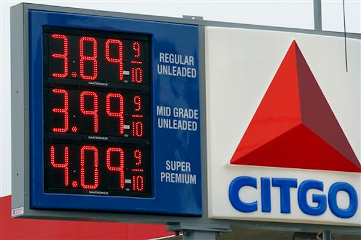 Gas prices are posted at the Citgo gas station Friday, Feb. 24, 2012 in Philadelphia   (AP Photo/Alex Brandon)
