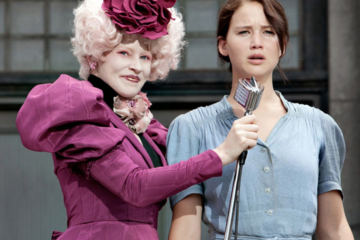 Elizabeth Banks and Jennifer Lawrence in "The Hunger Games"       