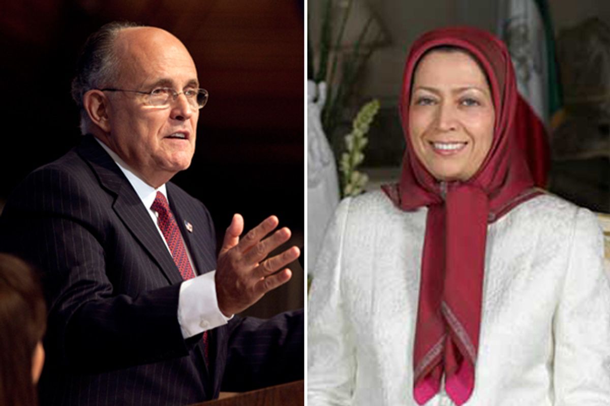 Rudy Giuliani and Maryam Rajavi         (AP/Wikipedia)