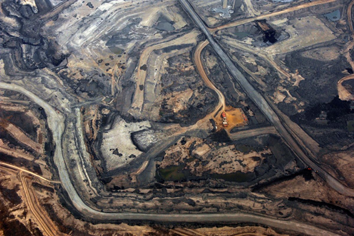 The Syncrude tar sands mine north of Fort McMurray, Alberta.        (Reuters/Todd Korol)