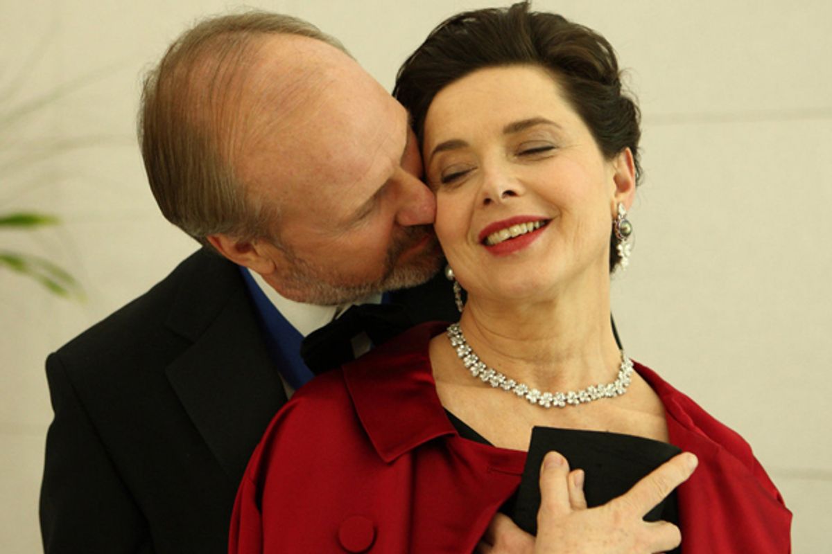 William Hurt and Isabella Rossellini in "Late Bloomers"     