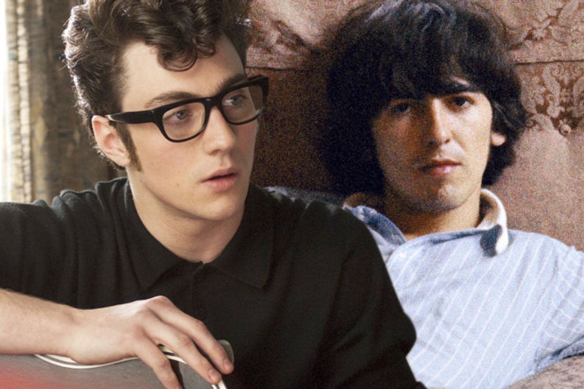 Stills from "Nowhere Boy" and "George Harrison: Living in the Material World"     