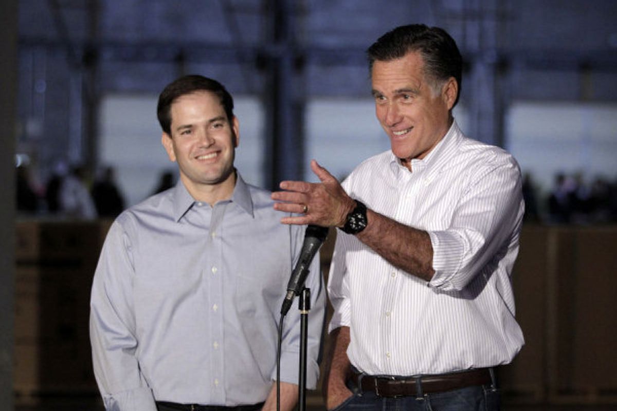 Marco Rubio and Mitt Romney         (AP/Jae C. Hong)