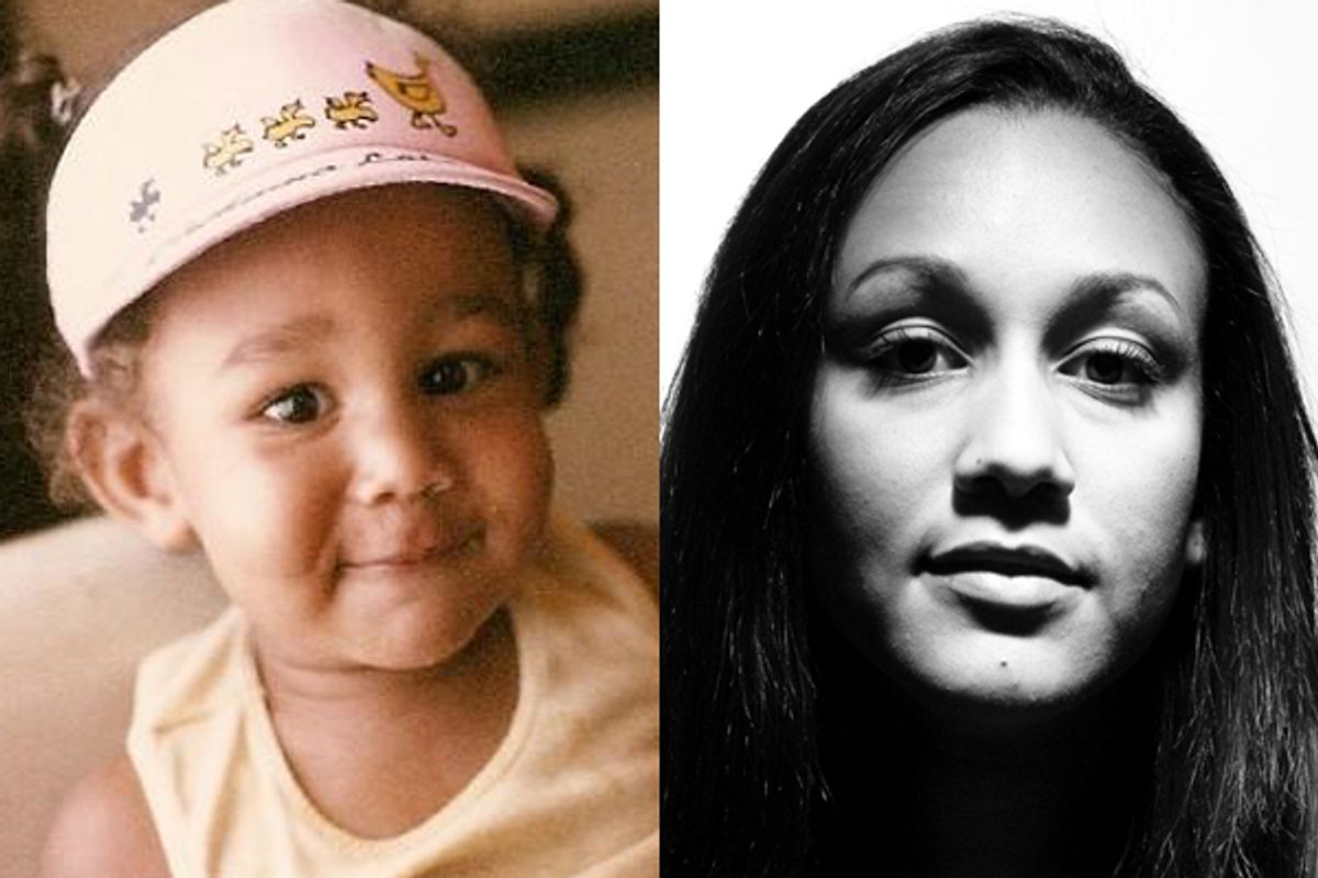 A photo of the author as a baby, and now.  