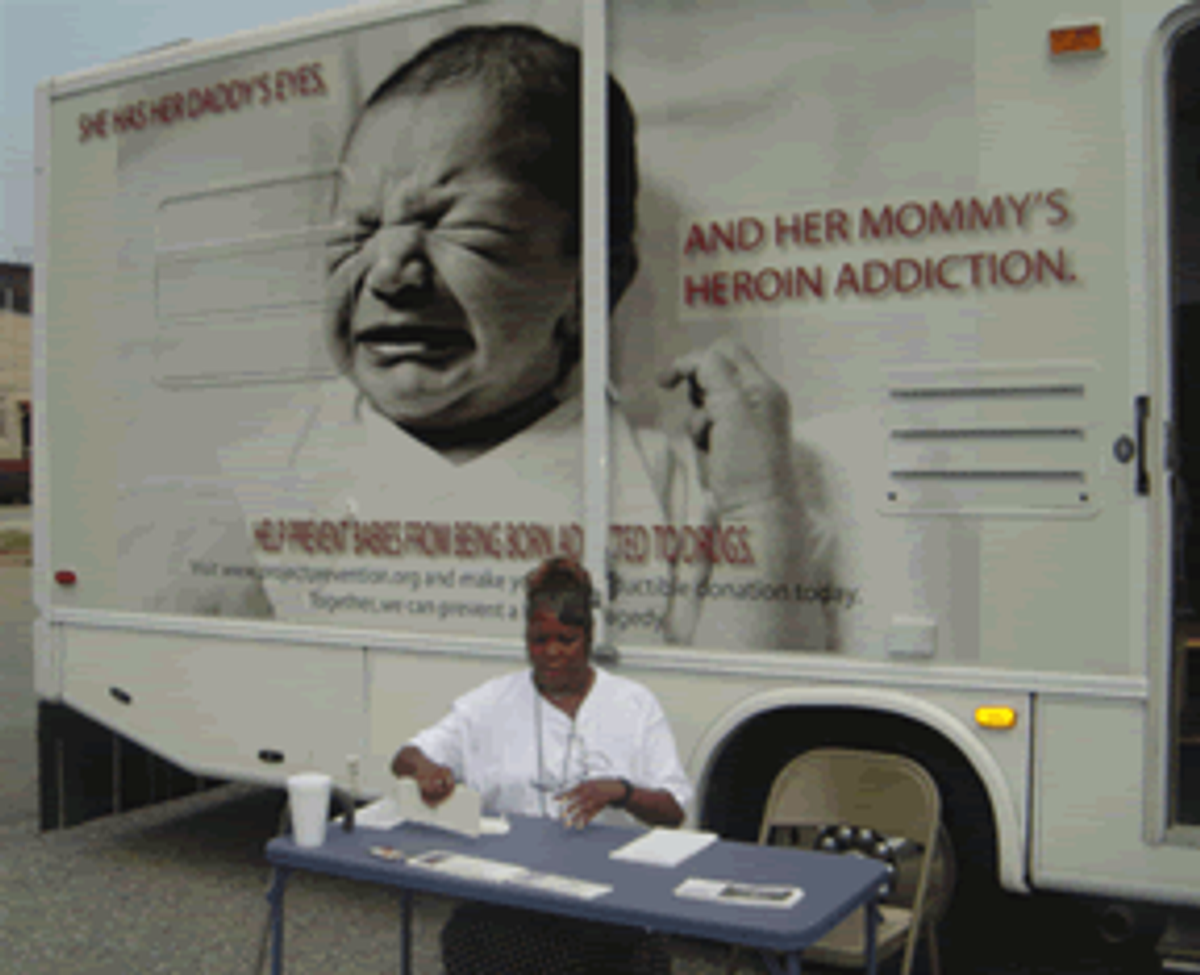  A volunteer outside a Project Prevention van       (<a href="http://www.projectprevention.org/">Project Prevention</a>)