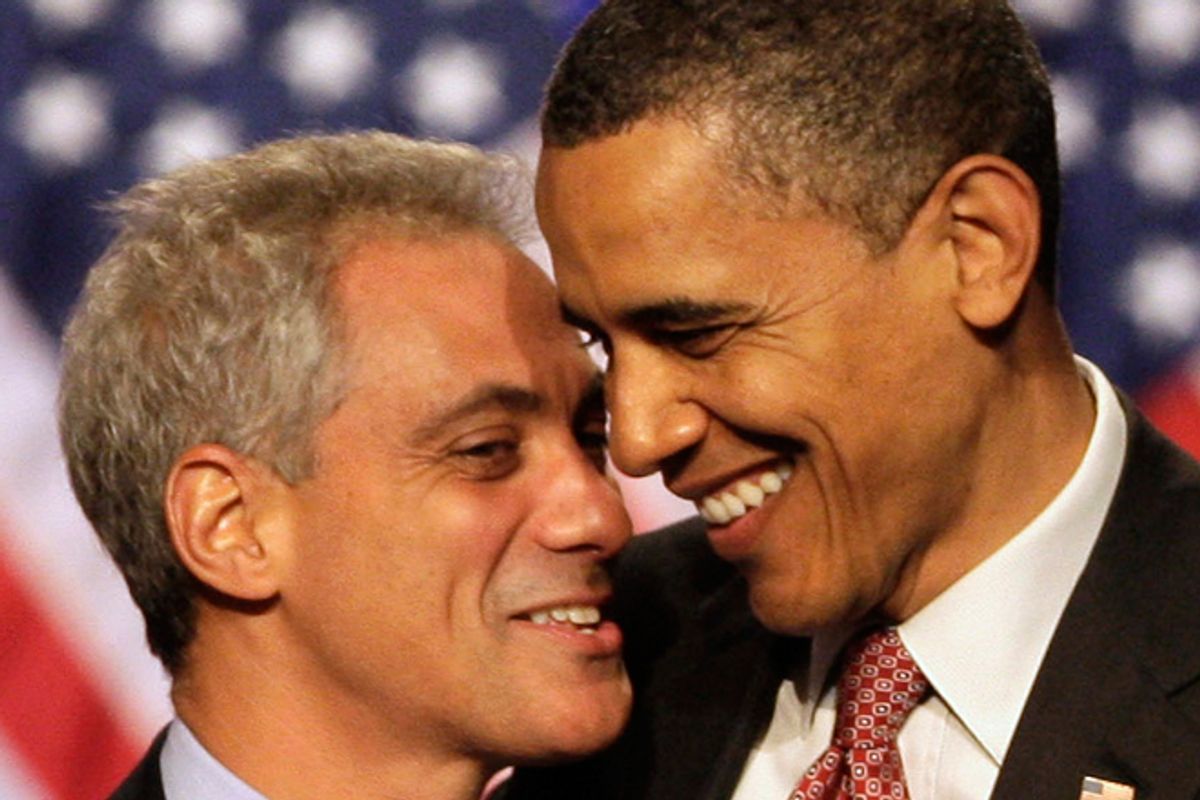 Rahm Emanuel and President Obama             (Reuters/John Gress)