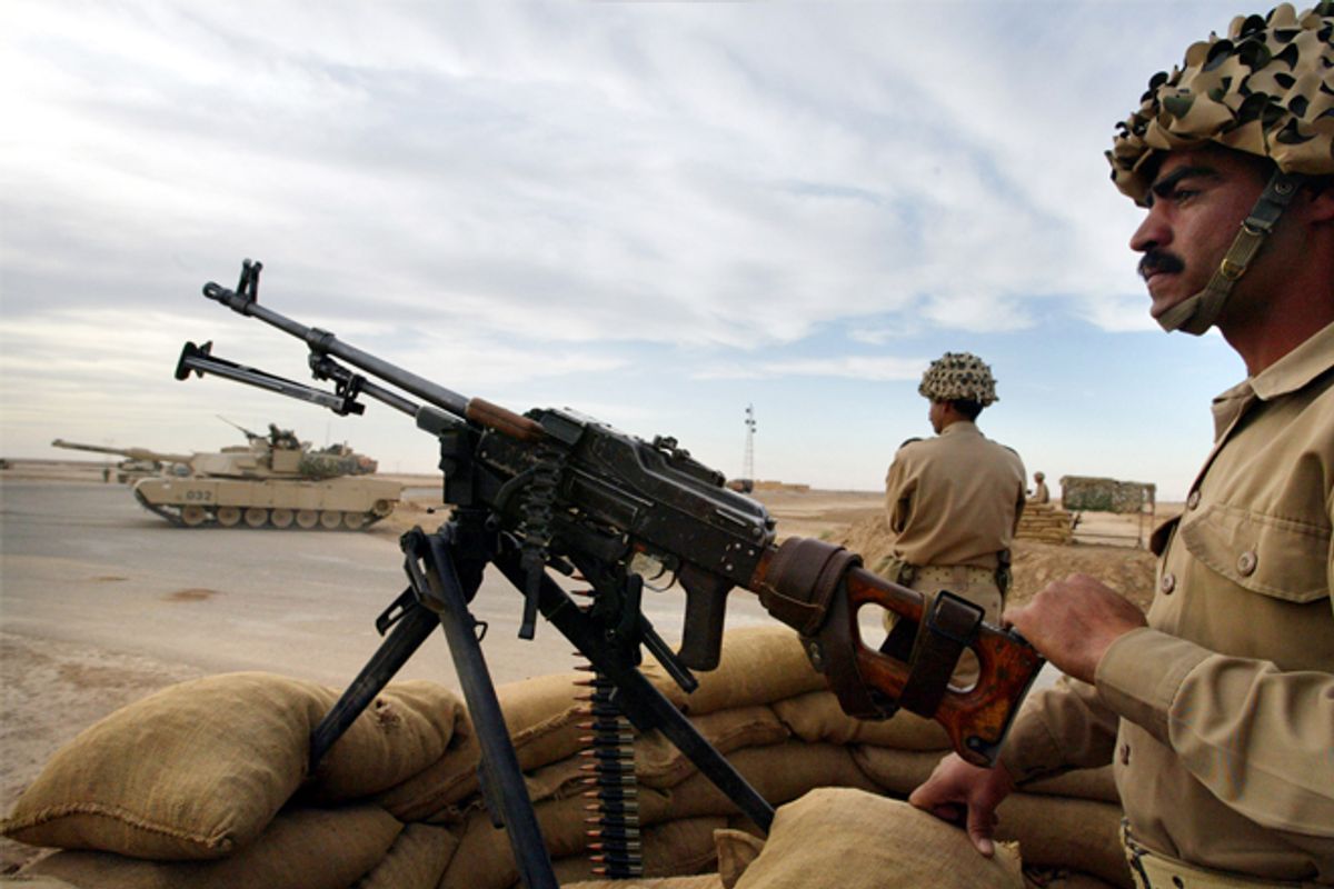 MEK fighters in Iraq.         (AP/Brennan Linsley)